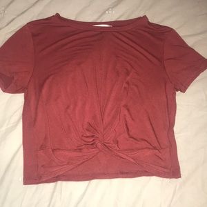 Burgundy crop top